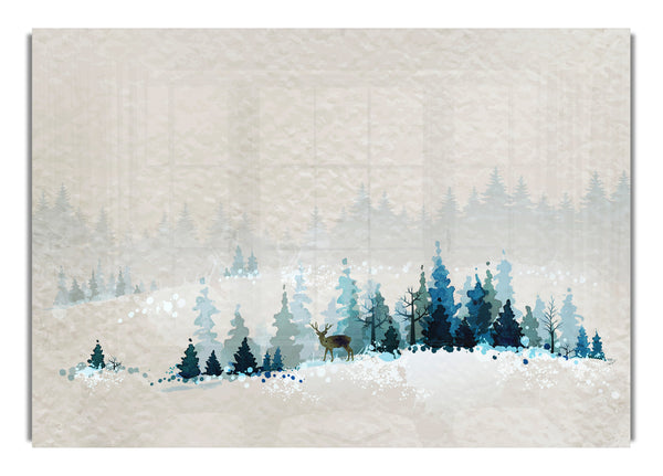 Hirsch im Winterwunderland