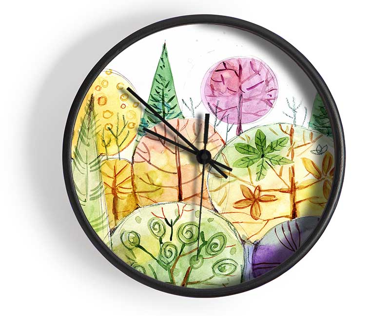 Tree Abstract Clock - Wallart-Direct UK