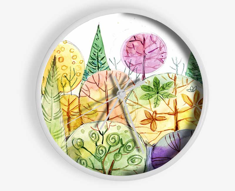 Tree Abstract Clock - Wallart-Direct UK