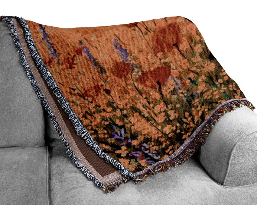 Poppy And Larkspur Magic Woven Blanket