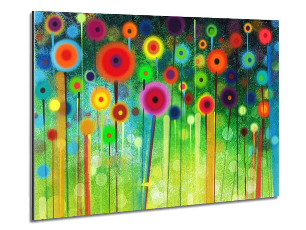 Psychedelic Flower Garden 2 Metal Print