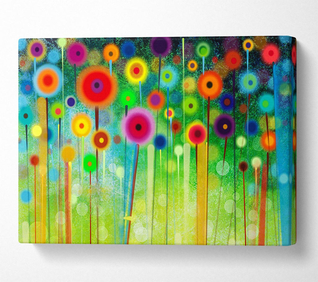 Picture of Psychedelic Flower Garden 2 Canvas Print Wall Art