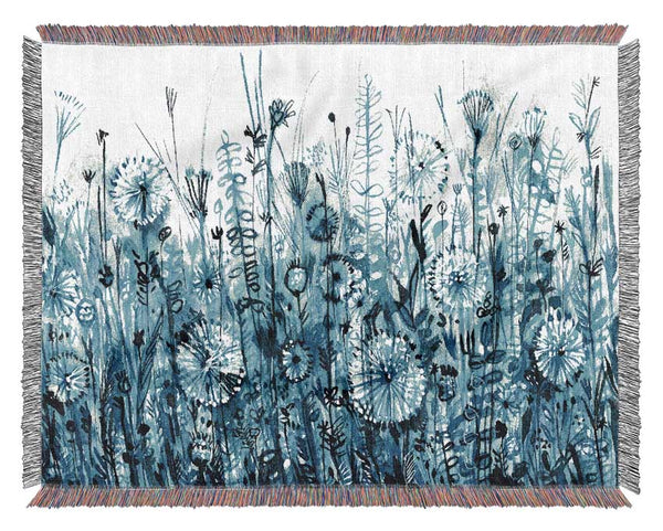 Garden Blues Woven Blanket