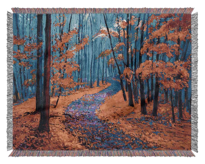 Stunning Autumn Walk Woven Blanket
