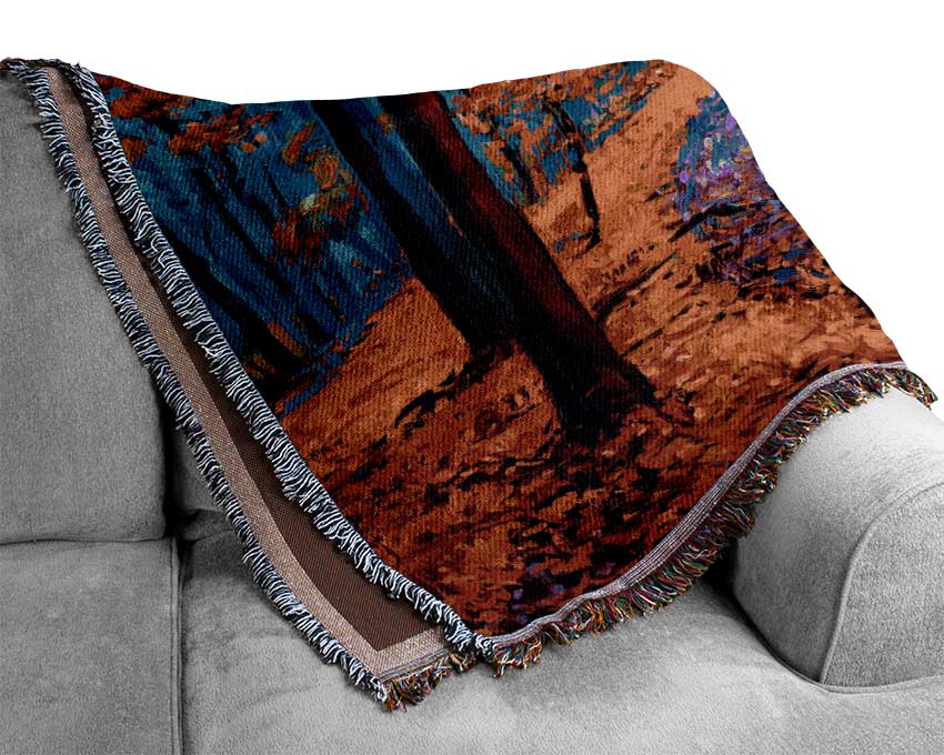 Stunning Autumn Walk Woven Blanket