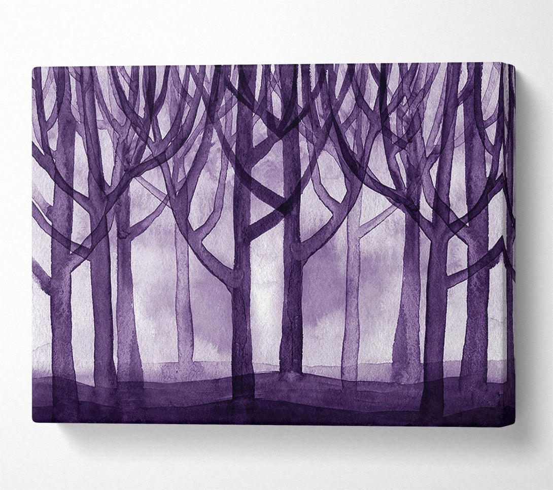 Picture of Purple Woodland Canvas Print Wall Art