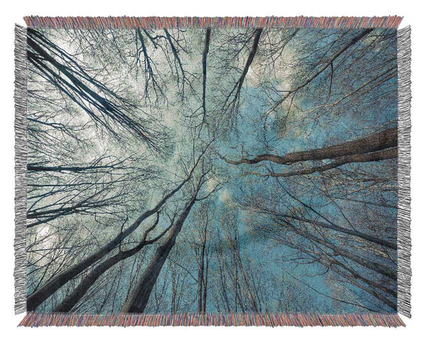 Sky Of Trees Woven Blanket