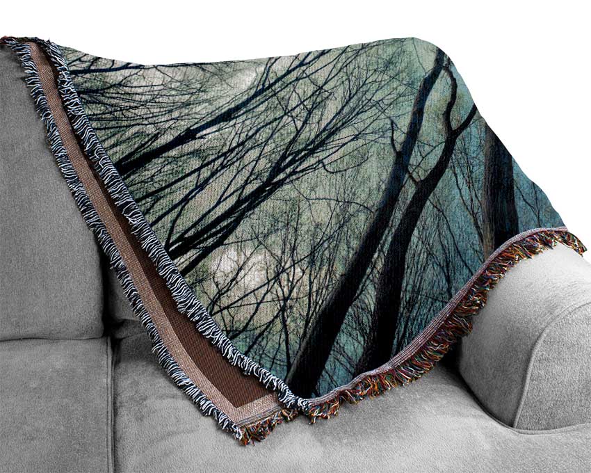 Sky Of Trees Woven Blanket