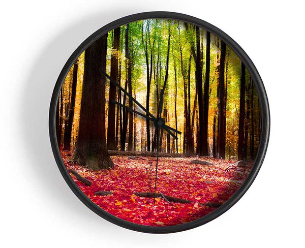 Autumn Leaves Clock - Wallart-Direct UK