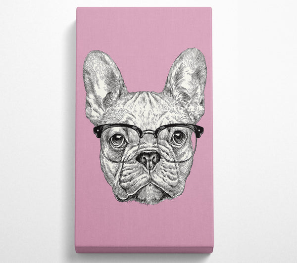 Französische Bulldogge in Gläsern