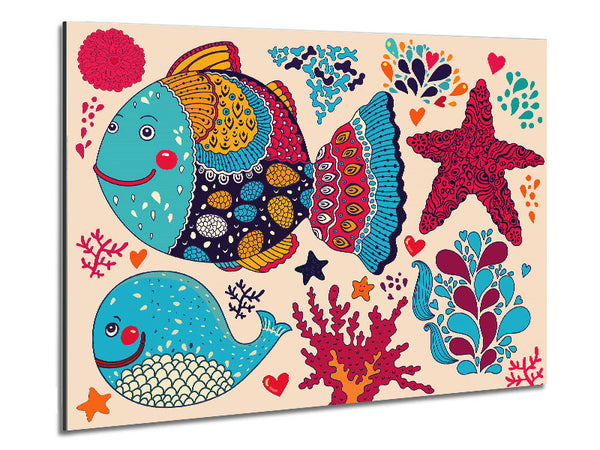 Happy Fish Metal Print
