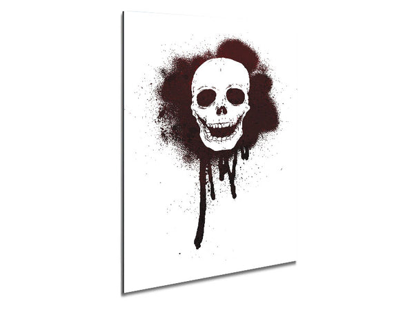Totenkopf aus Sprühfarbe