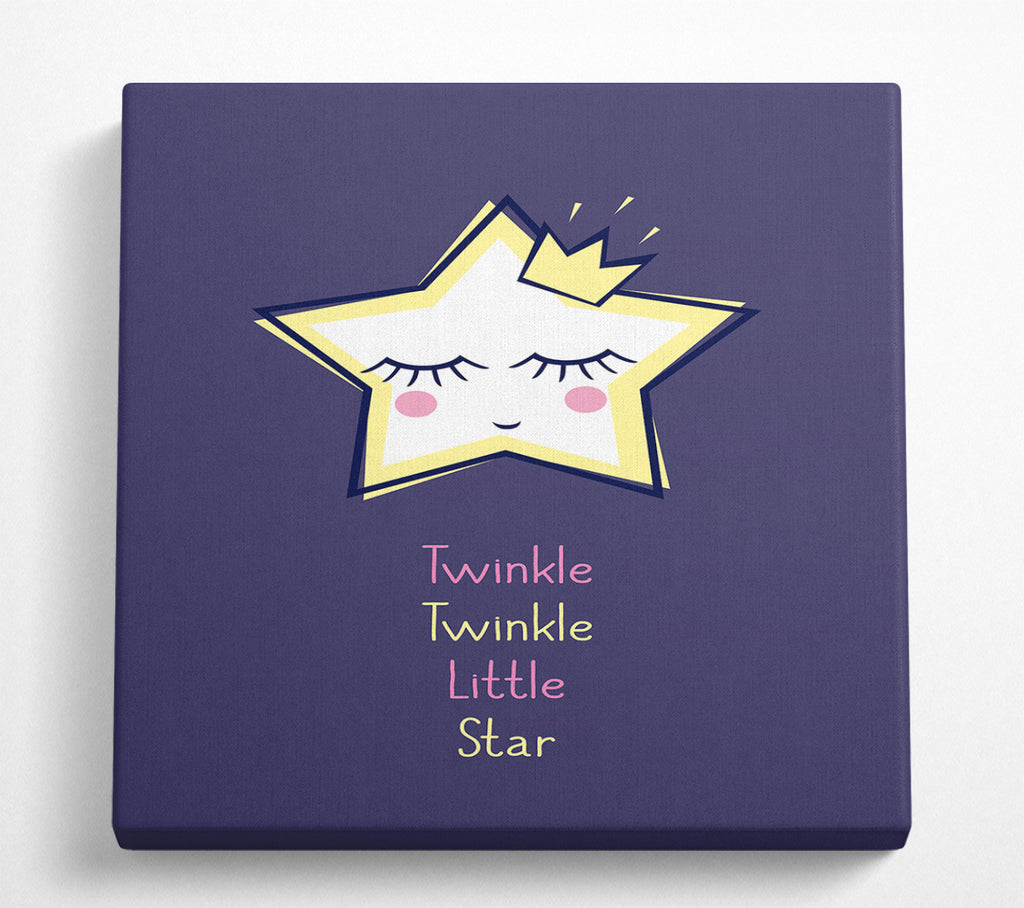 A Square Canvas Print Showing Twinkle Twinkle Square Wall Art