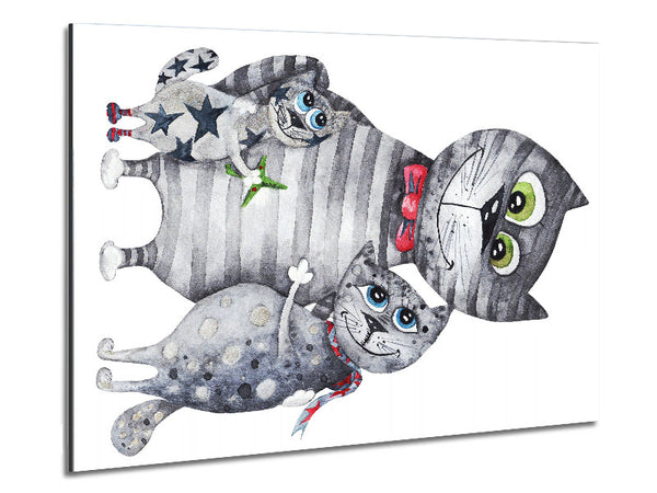 Liebe für die Katzenfamilie