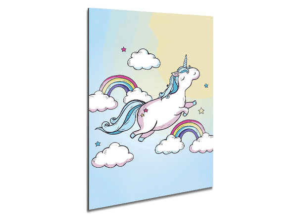 Fliegende Einhorn-Regenbogen
