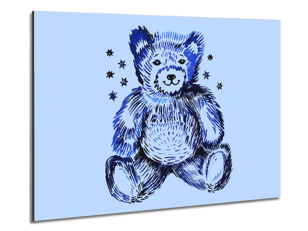 Blaue Teddybärsterne