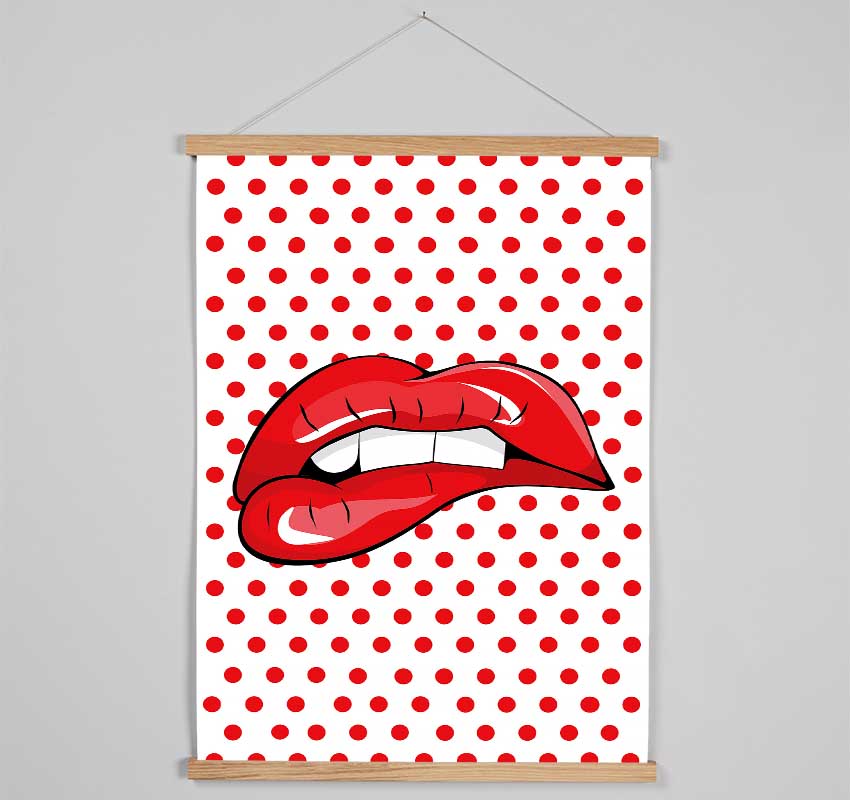 Red Lips 1 Hanging Poster - Wallart-Direct UK