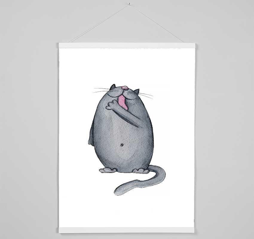Happy Cat Hanging Poster - Wallart-Direct UK