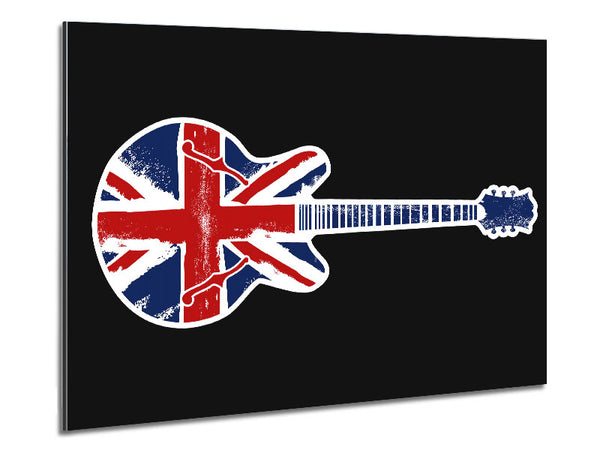 Gitarre mit britischer Flagge