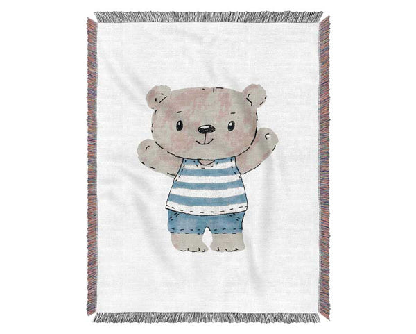 Teady Bear In His Pyjamas Woven Blanket
