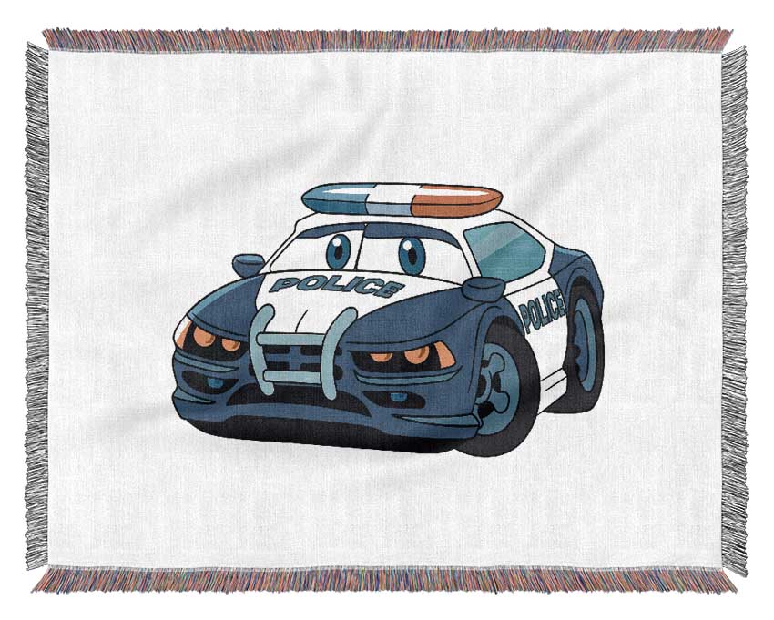 Police Car Love Woven Blanket