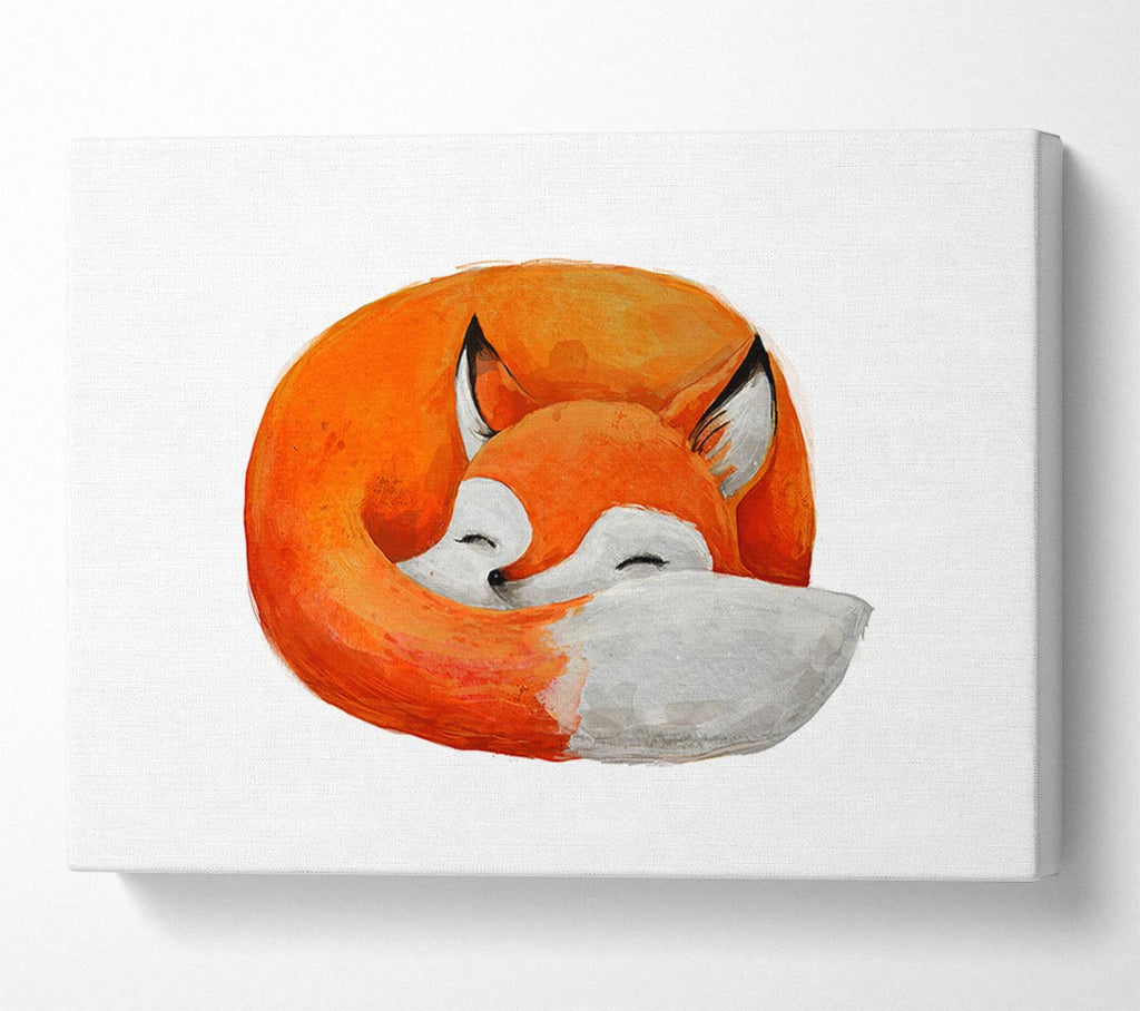 Picture of Sleeping Fox 1 Canvas Print Wall Art