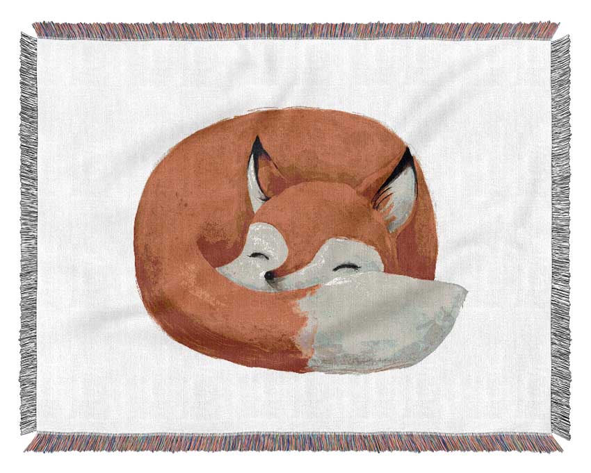 Sleeping Fox 1 Woven Blanket