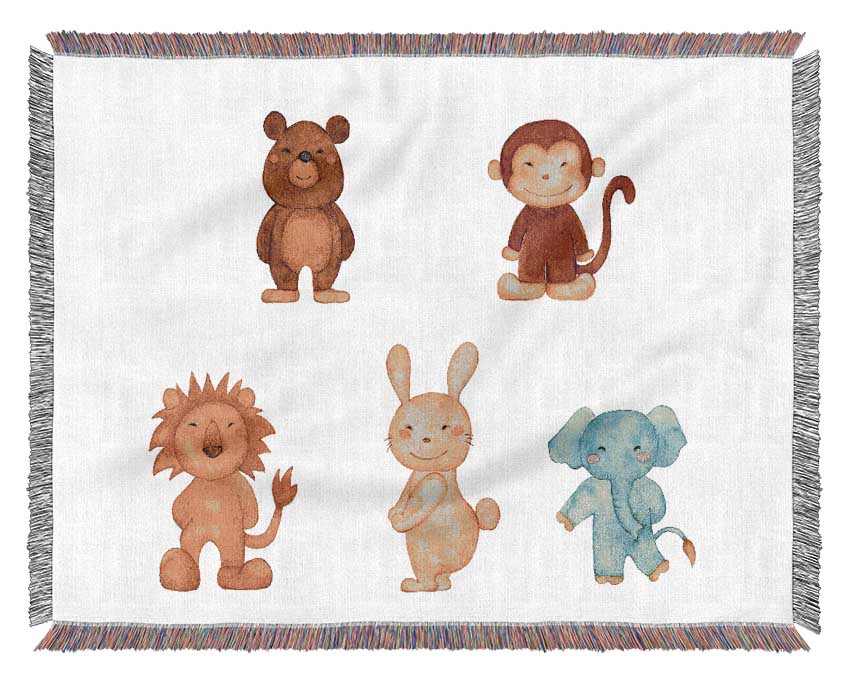 Animal Fun Woven Blanket