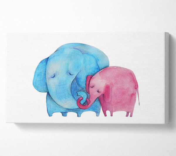 Mutter und Baby Elefant