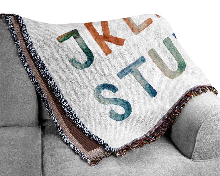 Rainbow Alphabet Woven Blanket