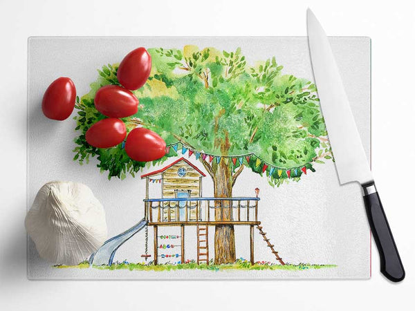 Perfect Tree House Glass Chopping Board