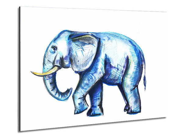 Wondering Elephant Metal Print