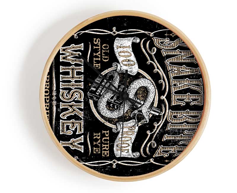 Snake Bite Whiskey Clock - Wallart-Direct UK