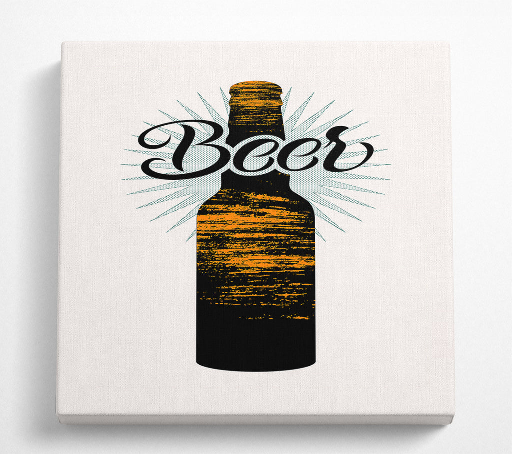 A Square Canvas Print Showing Beer Time 1 Square Wall Art