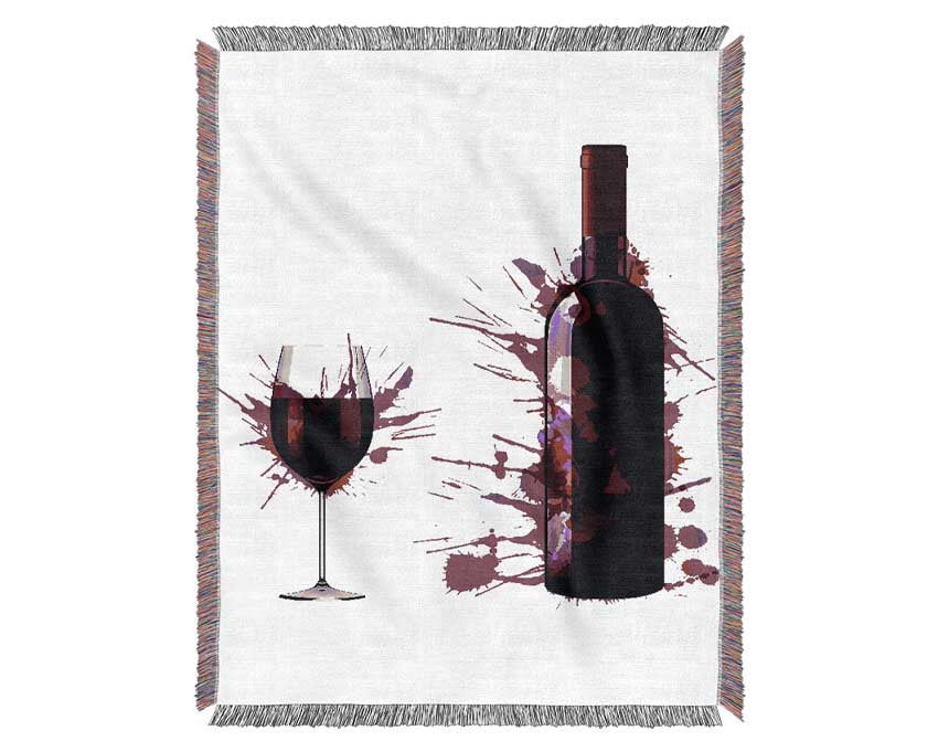 Wine Splash Woven Blanket