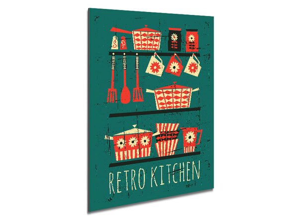Retro Kitchen 2 Metal Print