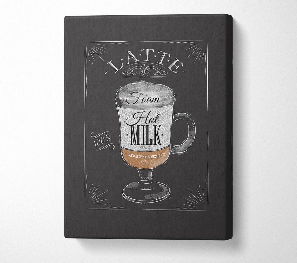 Picture of Latte Coffee 1 Canvas Print Wall Art