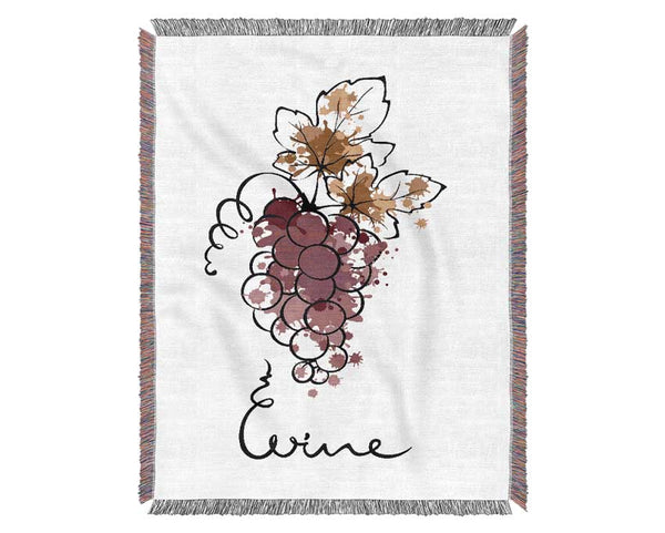 Red Wine From the Grape Woven Blanket