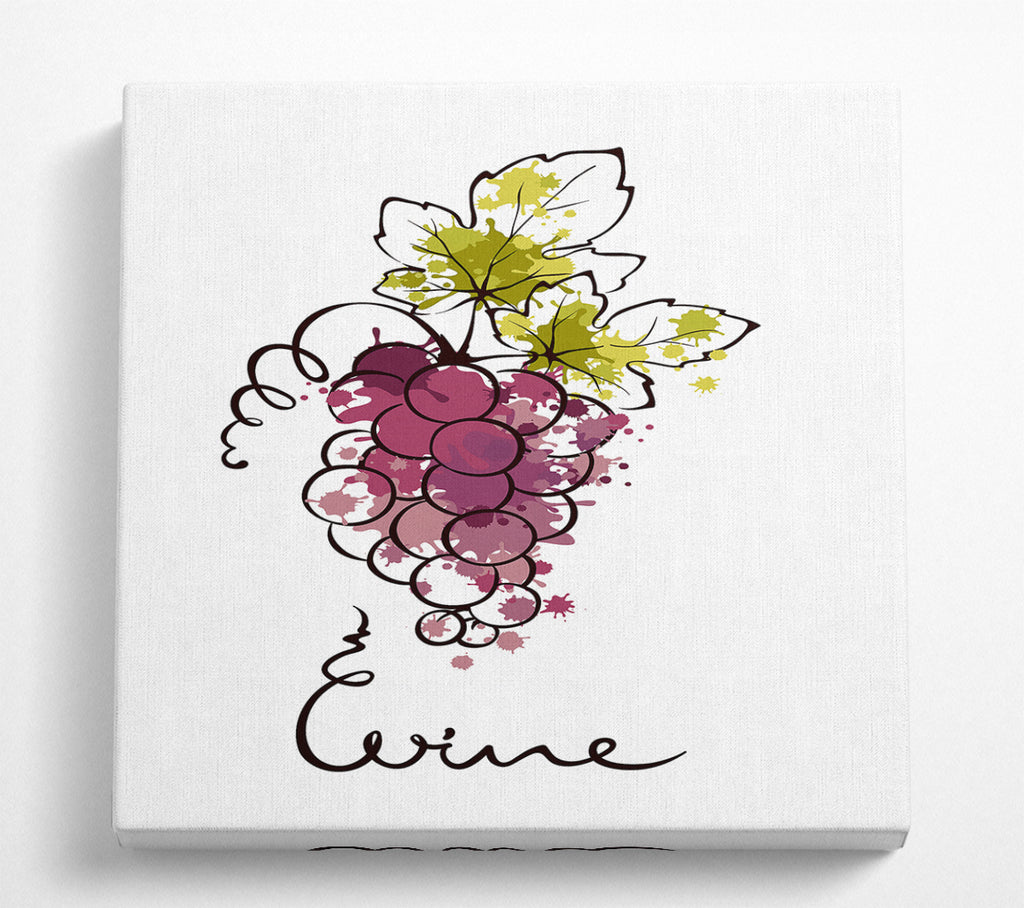 A Square Canvas Print Showing Red Wine From the Grape Square Wall Art