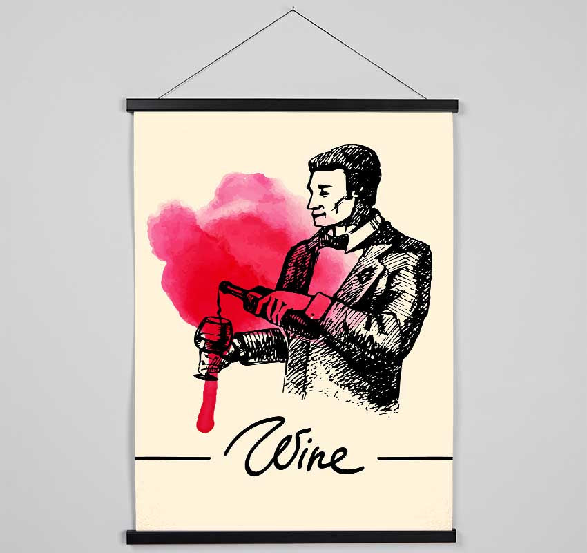 Wine Pourer Hanging Poster - Wallart-Direct UK