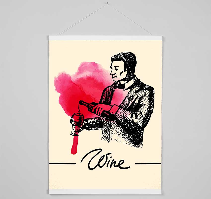 Wine Pourer Hanging Poster - Wallart-Direct UK