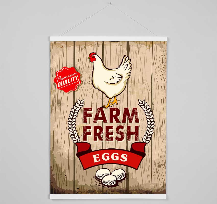 Farm Fresh Eggs Hanging Poster - Wallart-Direct UK