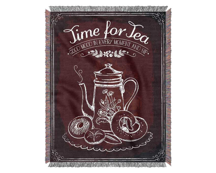 Time For Tea 3 Woven Blanket