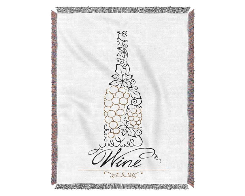 White Wine Grapes Woven Blanket