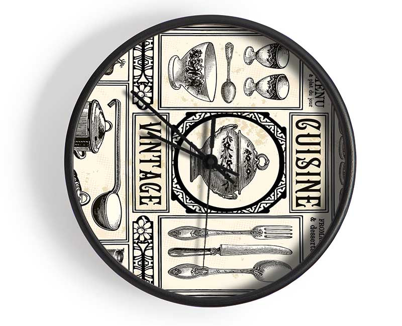 Vintage Cuisine Clock - Wallart-Direct UK