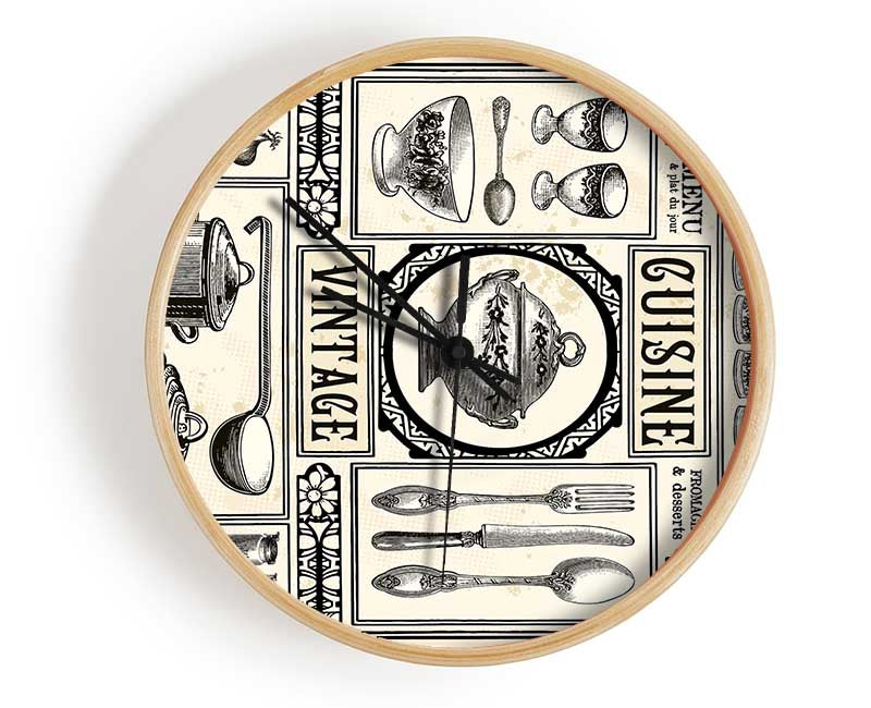 Vintage Cuisine Clock - Wallart-Direct UK