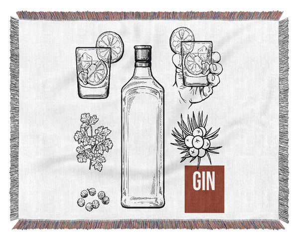 Gin And Tonic Over Ice 5 Woven Blanket