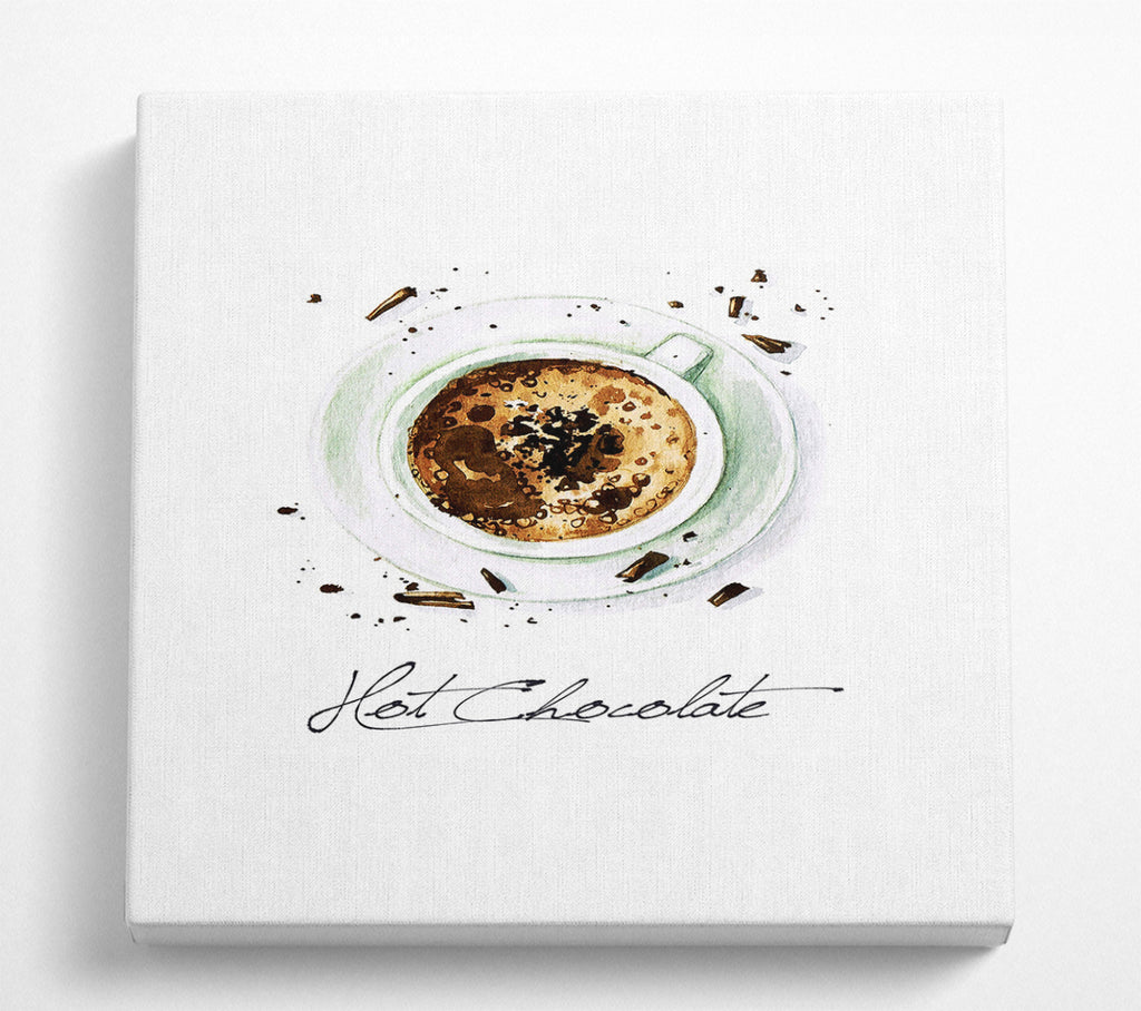 A Square Canvas Print Showing Hot Chocolate Square Wall Art