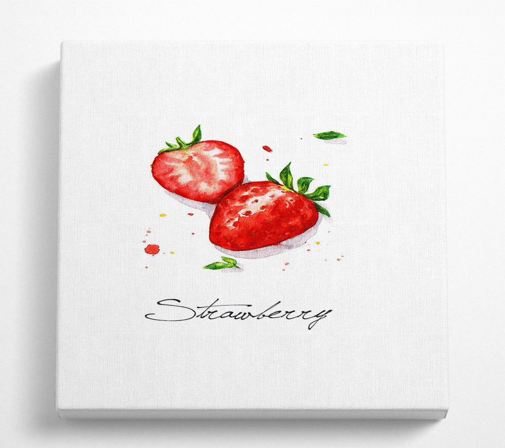 A Square Canvas Print Showing Strawberries Square Wall Art