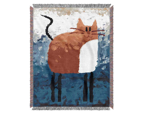 Ginger Cat Woven Blanket